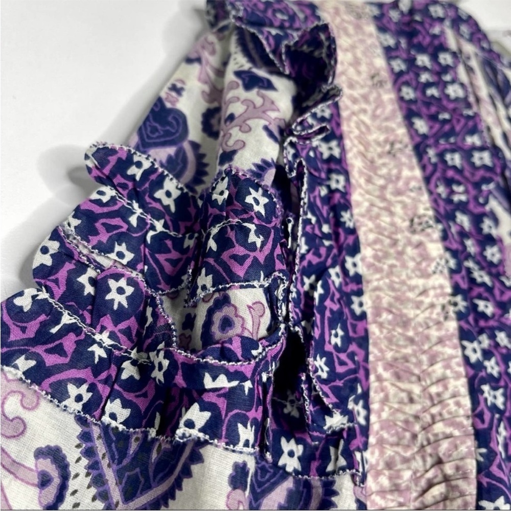 Sea New York Brigitte Border Long Sleeve Romper Size 12 Multicolor Purple NWOT - Picture 9 of 16